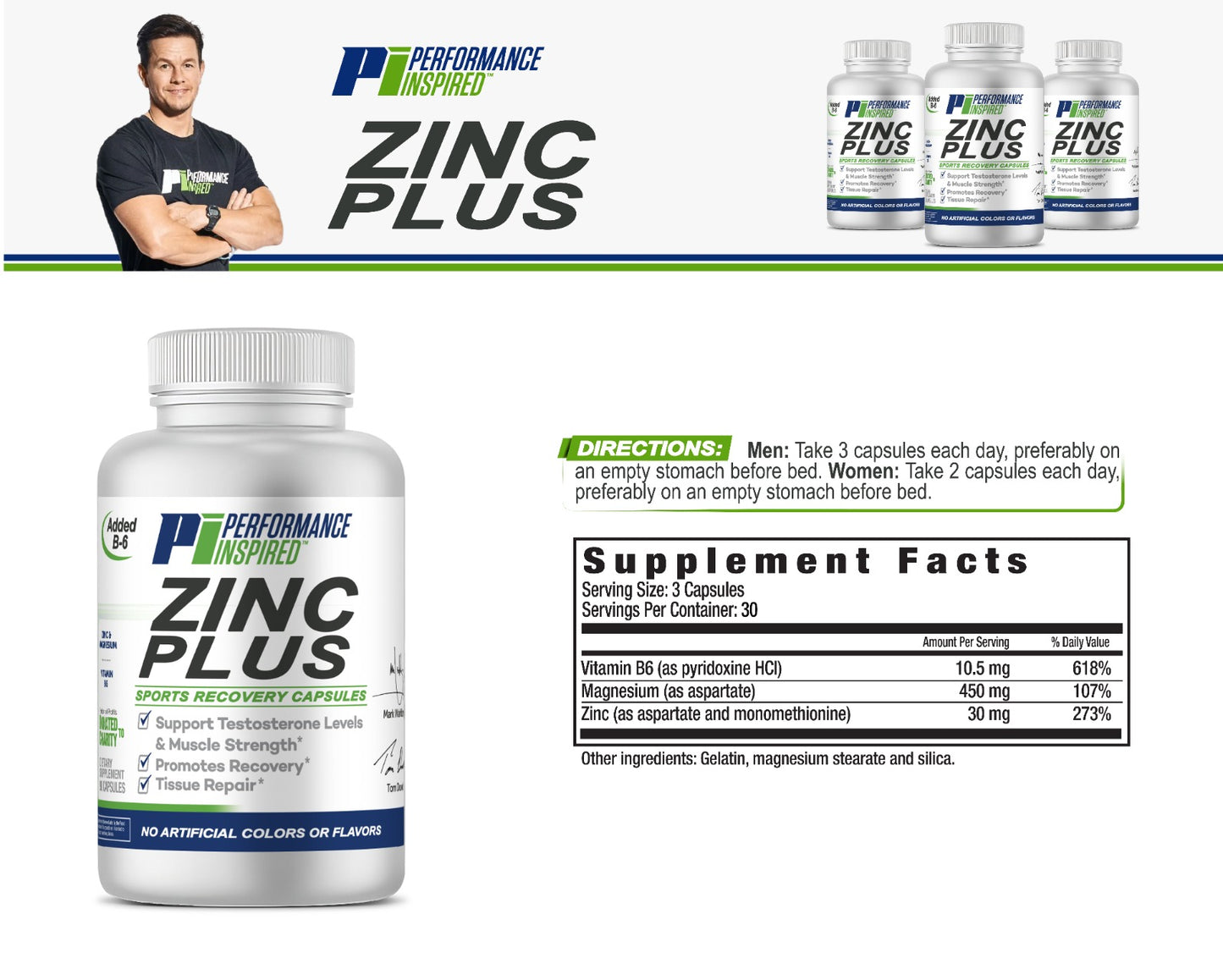 ZINC PLUS Sport Recovery Capsules - 90 Count